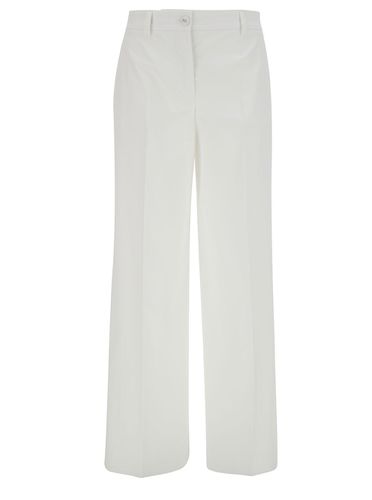 Palazzo Pants With Logo Detail In Stretch Cotton Woman - Dolce & Gabbana - Modalova