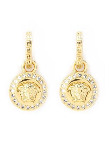 Greek Earrings With Medusa Head Charm - Versace - Modalova