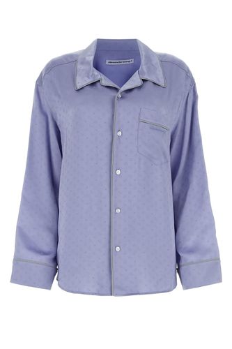 Cerulean Blue Satin Pyjama Shirt - Alexander Wang - Modalova