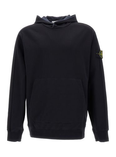 Hooded Sweatshirt With Logo Application On Sleeve In Cotton Blend Man - Stone Island - Modalova