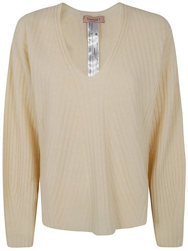 V-neck Knitted Jumper TwinSet - TwinSet - Modalova