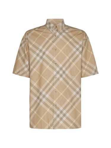 Check Motif Yellow Short Sleeves Shirt - Burberry - Modalova