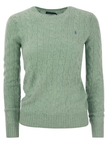 April Melange Wool And Cashmere Braided Sweater - Polo Ralph Lauren - Modalova
