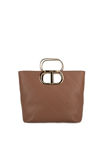 Chocolate Malt Quilted Effect lila Shopper Bag - TwinSet - Modalova