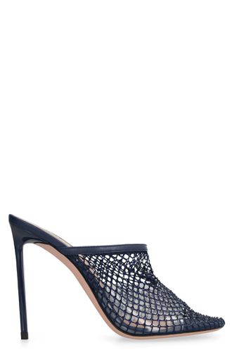 Bally Crystal Fishnet Leather Mules - Bally - Modalova