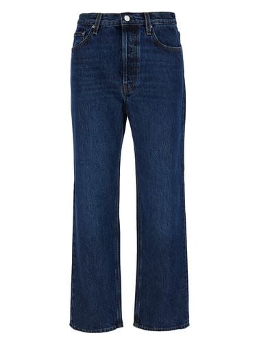 High-waisted Jeans With Logo Patch In Cotton Denim Woman - Totême - Modalova