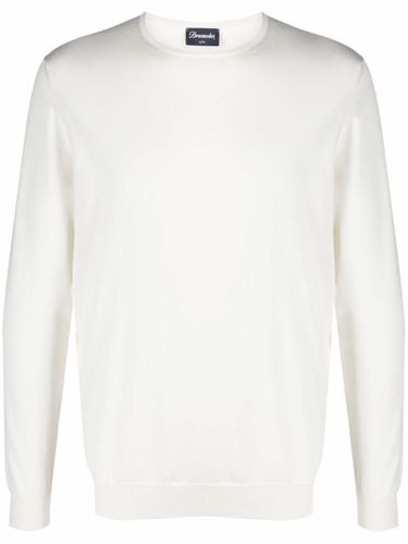 Drumohr White Cotton Jumper - Drumohr - Modalova