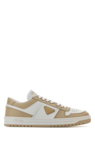 Two-tone Leather Downtown Sneakers - Prada - Modalova