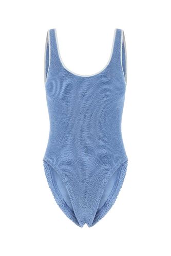 Cerulean Blue Stretch Nylon Faye Swimsuit - Hunza G - Modalova