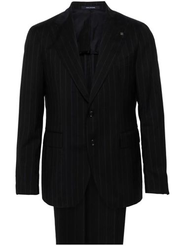 Dark Pinstriped Double-breasted Wool Suit - Tagliatore - Modalova