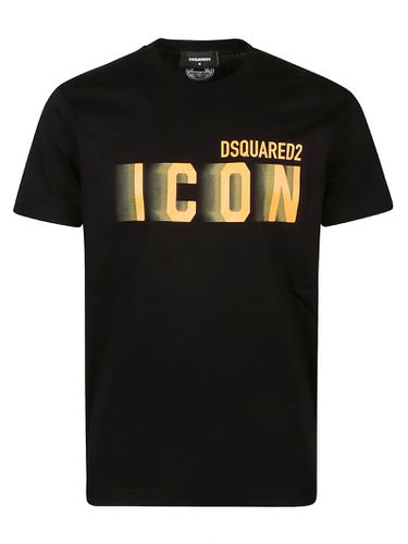 Crewneck T-shirt With Icon Blur Logo Print - Dsquared2 - Modalova