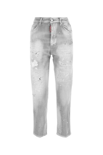 Grey Stretch Denim Boston Jeans - Dsquared2 - Modalova