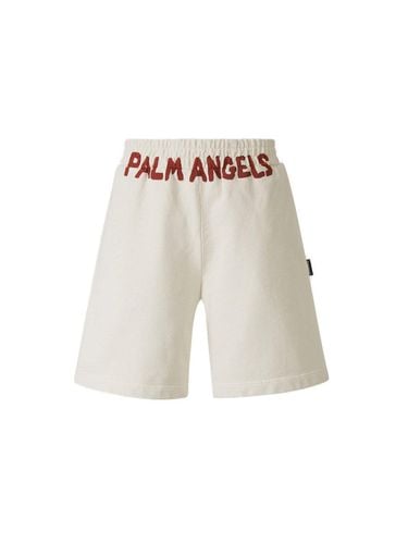 Logo-printed Elasticated Waist Track Shorts - Palm Angels - Modalova