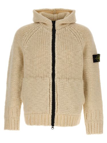 Logo Badge Hooded Cardigan - Stone Island - Modalova