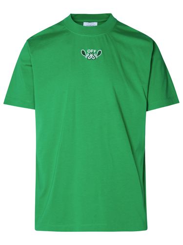 Off-White Green Cotton T-shirt - Off-White - Modalova