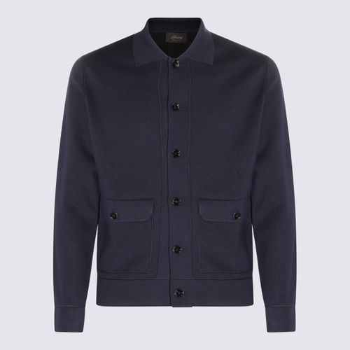 Navy Cotton And Cashmere Blend Casual Jacket - Brioni - Modalova