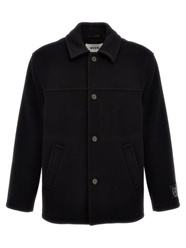 MSGM Peacoat Coat - MSGM - Modalova