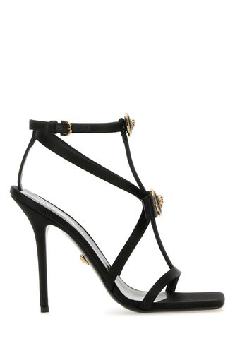 Versace Black Satin Sandals - Versace - Modalova