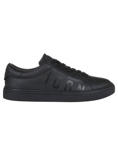 Black Leather Cassetta Sneakers - Dsquared2 - Modalova