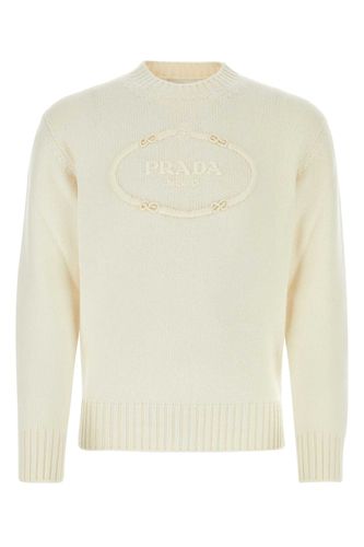 Prada Ivory Wool Blend Sweater - Prada - Modalova