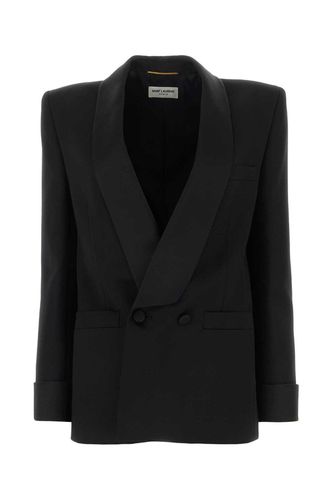 Double-breasted Long-sleeved Jacket - Saint Laurent - Modalova