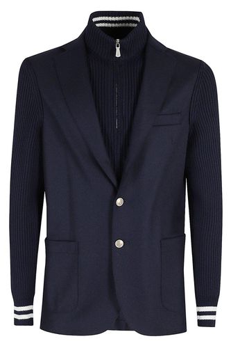 Layered Single-breasted Tailored Blazer - Eleventy - Modalova