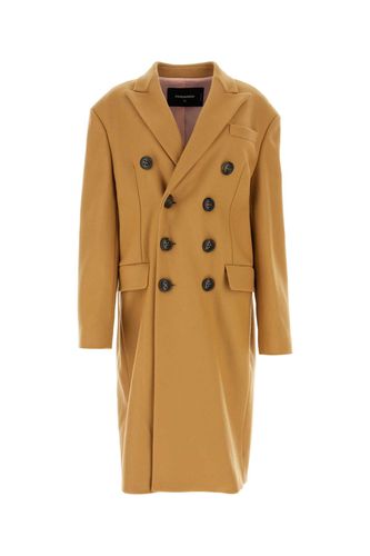 Camel Wool Blend Oversize Deana Coat - Dsquared2 - Modalova