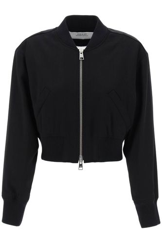 Cropped Twill Bomber Jacket - Ami Alexandre Mattiussi - Modalova