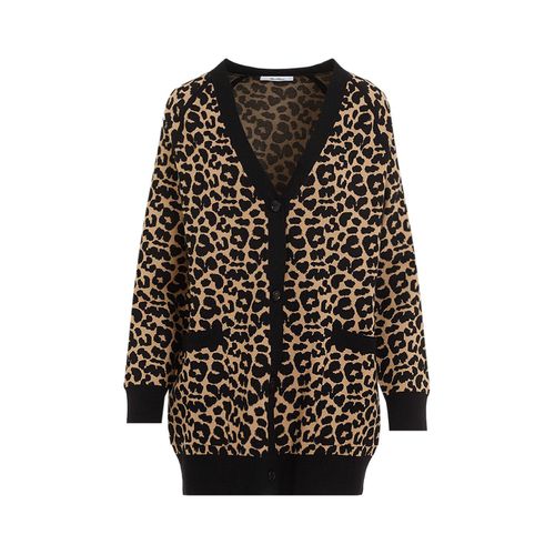 Leopard Patterned V-neck Cardigan - Max Mara - Modalova