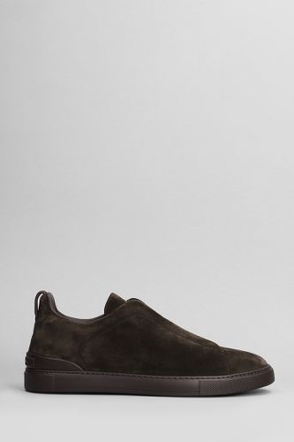 Triple Stich Sneakers In Suede - Zegna - Modalova