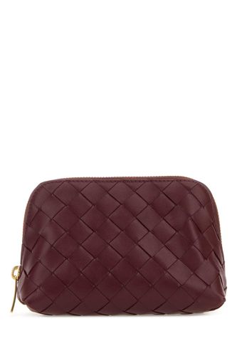 Burgundy Leather Beauty Case - Bottega Veneta - Modalova