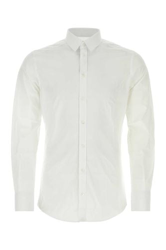 White Stretch Poplin Shirt - Dolce & Gabbana - Modalova