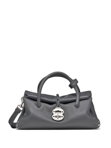 Alma Centauro Grey Leather Bag With Shoulder Strap - Zanellato - Modalova