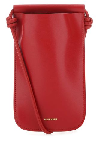 Jil Sander Red Leather Phone Case - Jil Sander - Modalova