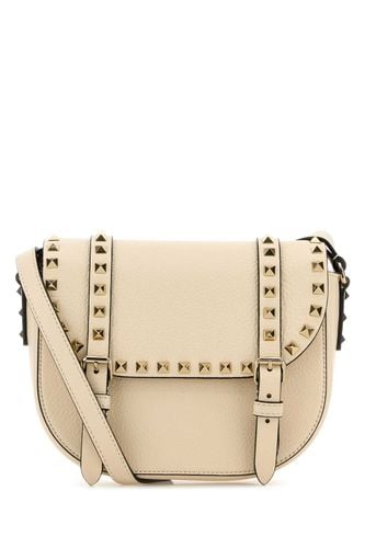 Ivory Leather Rockstud Crossbody Bag - Valentino Garavani - Modalova