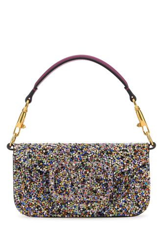 Embellished Leather Small Locã² Handbag - Valentino Garavani - Modalova