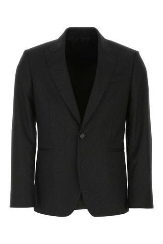 Versace Black Wool Blend Blazer - Versace - Modalova