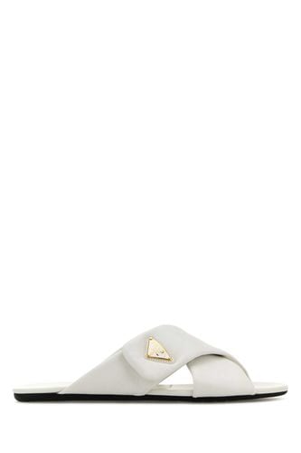 Prada White Nappa Leather Slippers - Prada - Modalova