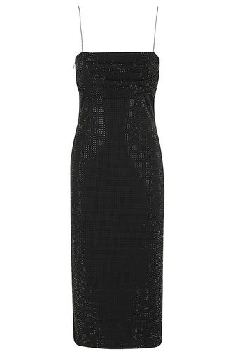 Embellished Square Neck Midi Dress - Philosophy di Lorenzo Serafini - Modalova