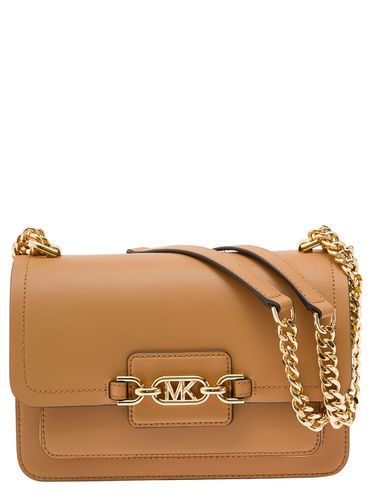 Heather Medium Shoulder Bag With Mk Logo In Smooth Leather Woman - MICHAEL Michael Kors - Modalova