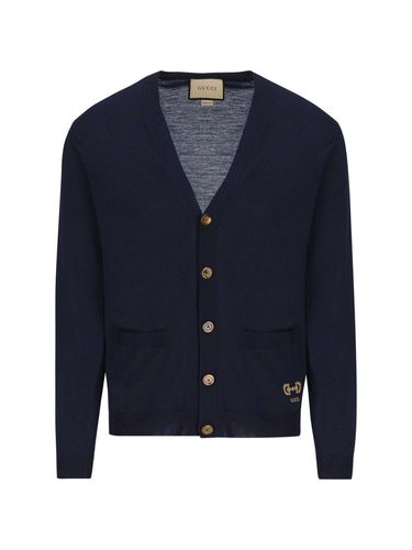 Logo Embroidered V-neck Cardigan - Gucci - Modalova