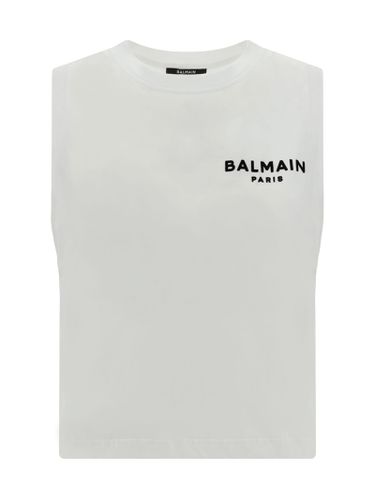 Balmain Tank Top With Logo - Balmain - Modalova