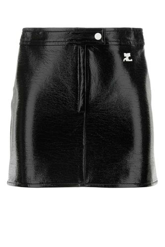 Courrèges Black Vinyl Mini Skirt - Courrèges - Modalova