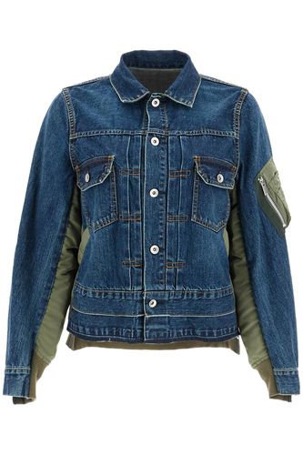 Denim And Nylon Jacket For Men - Sacai - Modalova