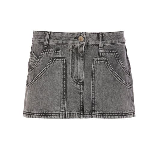 The Attico Denim Mini Skirt - The Attico - Modalova