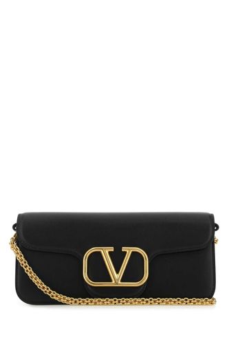 Black Leather Locã² Handbag - Valentino Garavani - Modalova