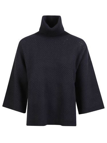 Turtleneck Perforated Knit Pullover - Fabiana Filippi - Modalova