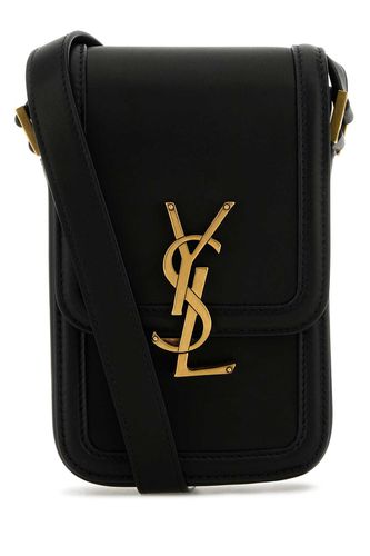 Black Leather Mini Solferino Crossbody Bag - Saint Laurent - Modalova