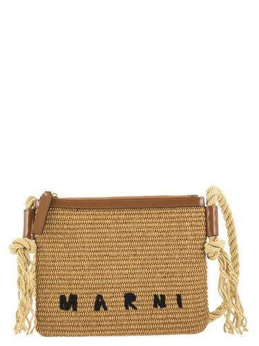 Marcel Summer Brown Leather And Fabric Bag - Marni - Modalova