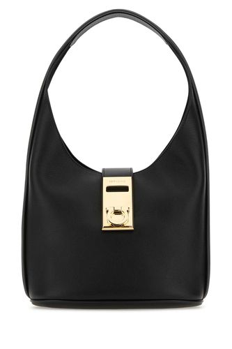Black Leather Medium Hobo Handbag - Ferragamo - Modalova